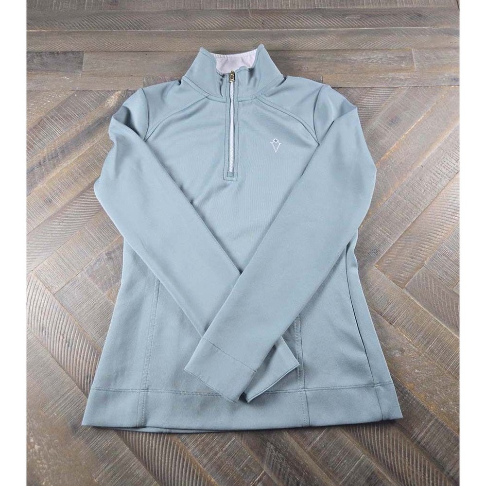 Fairway & Greene Womens XS Quarter Zip Pullover Sage Green Active Golf Top